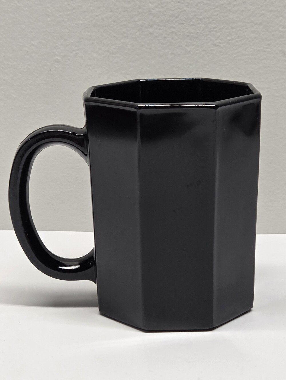 Arcoroc Black Glass Coffee Mugs Octime  Made in France Coffee Cup  Replacement